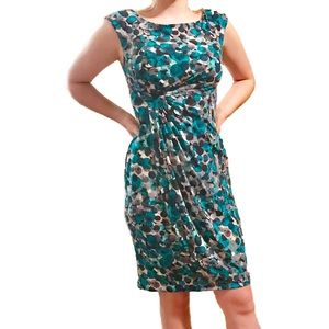 Connected Apparel NWT Sleeveless blue/Grn Dress 6